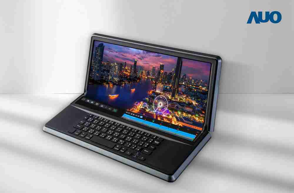 糖果派对14.6吋Micro LED折迭显示屏幕，，，搭配半径4mm的弯折绞炼，，以及高画素、、、、高亮度、、、高对比度的显示技术特点，，，，即便在大视角下仍保有绝佳色相与亮度